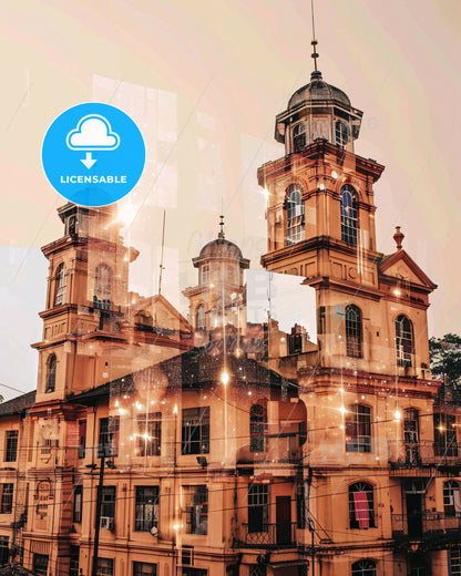 Ibadan: Skyline Composite Art with Local Flare - A building with a tower