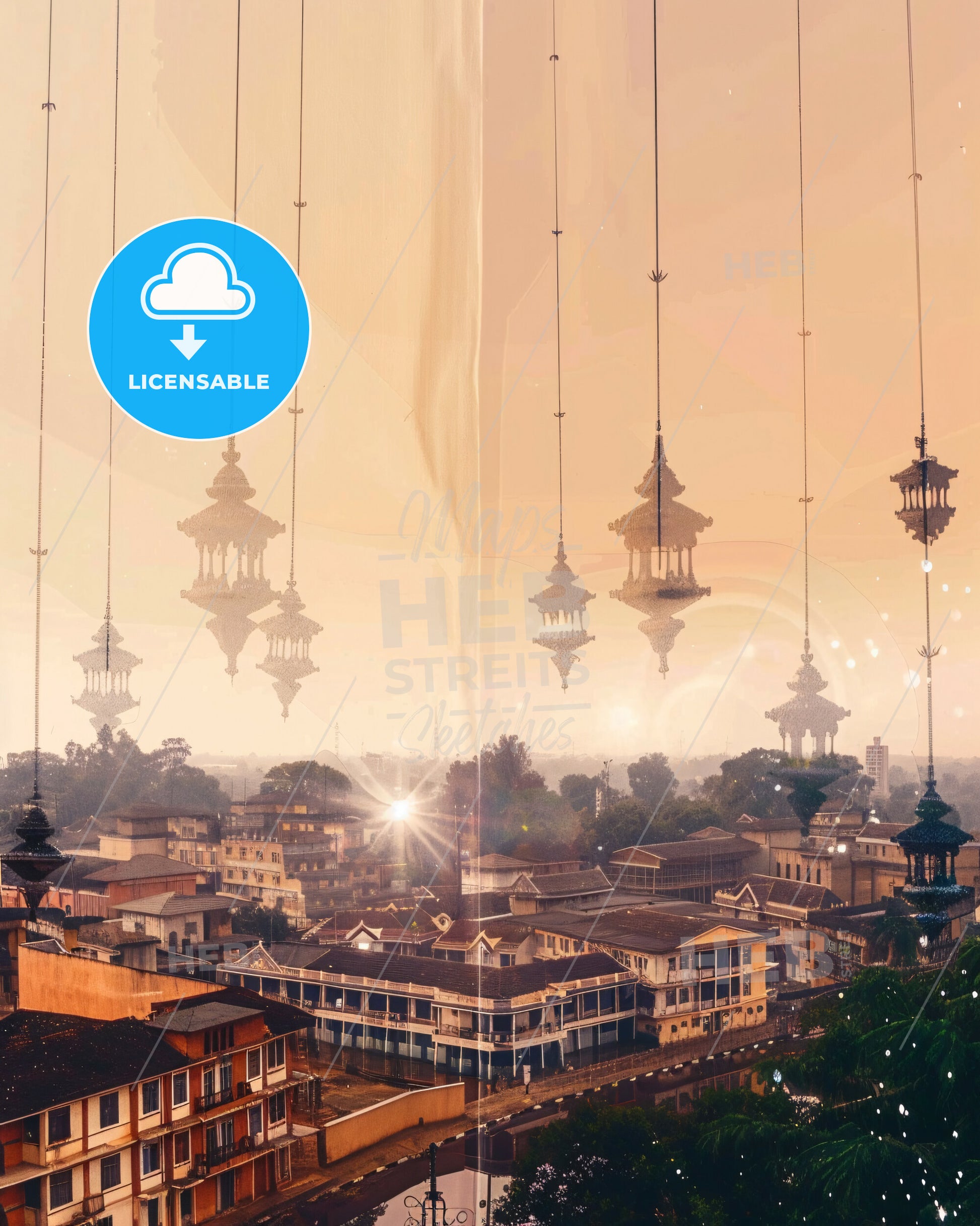 Ibadan: City Lights At Night - A city with lanterns