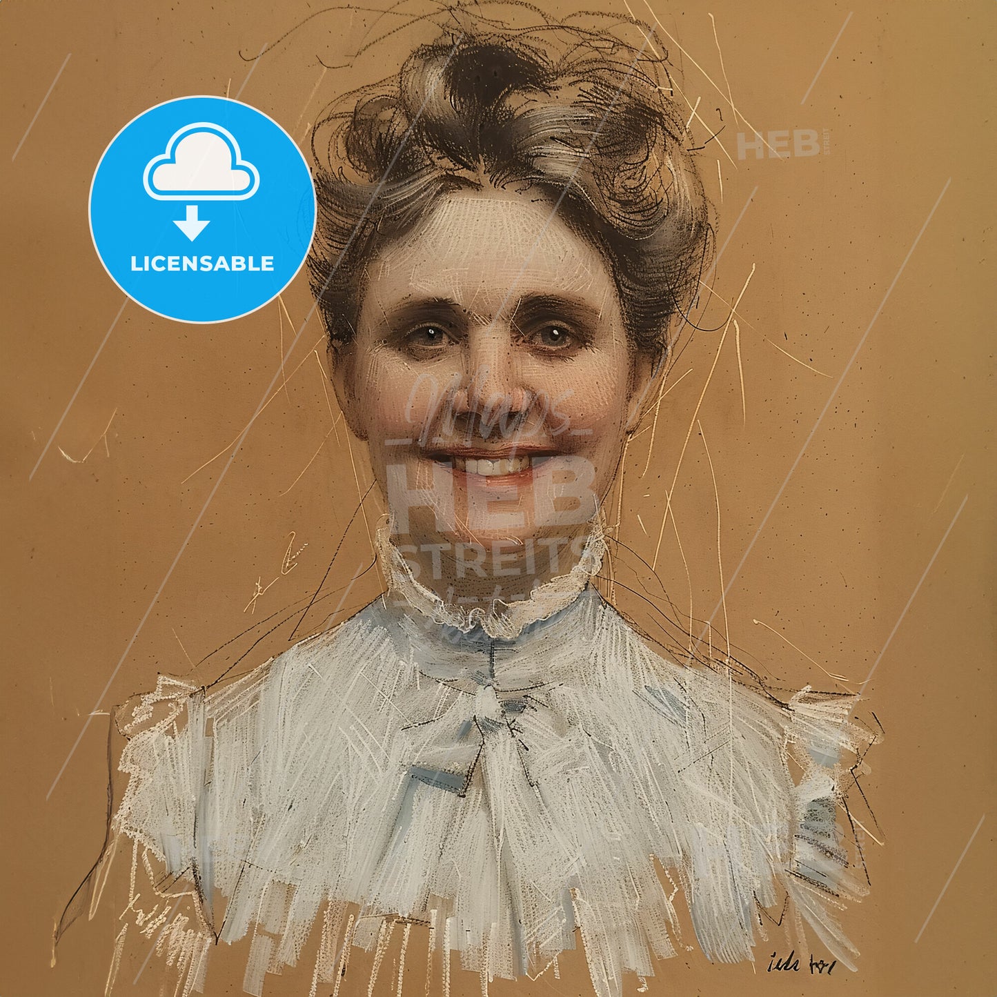 Ida Scudder, 1870 - 1960, American missionary - A Drawing Of A Woman