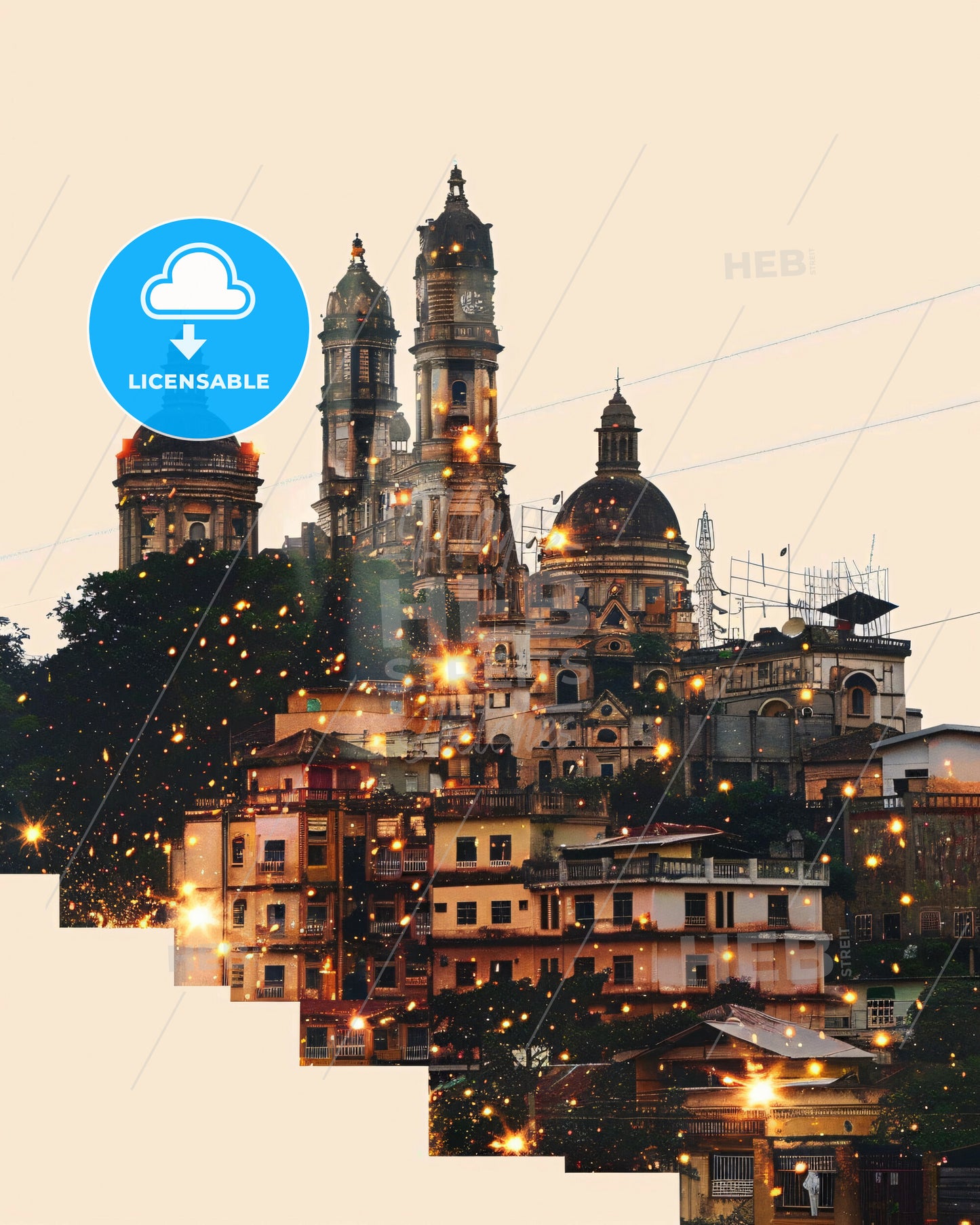 Ilorin City Skyline Art Poster - A city with many buildings and lights