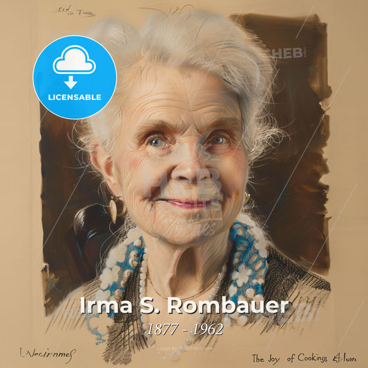 Irma S. Rombauer, 1877 - 1962, American cookbook author - A Painting Of An Old Woman Print Template