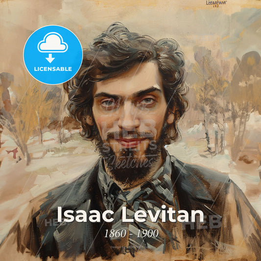 Isaac Levitan, 1860 - 1900, Russian landscape painter - A Painting Of A Man Print Template