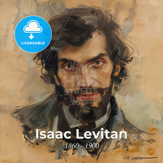 Isaac Levitan, 1860 - 1900, Russian landscape painter - A Painting Of A Man Print Template