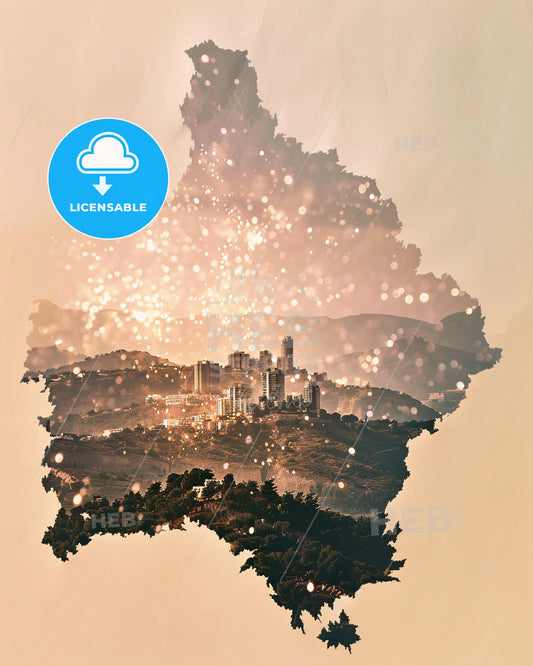 Cyprus Island Skyline Art - A city in the distance