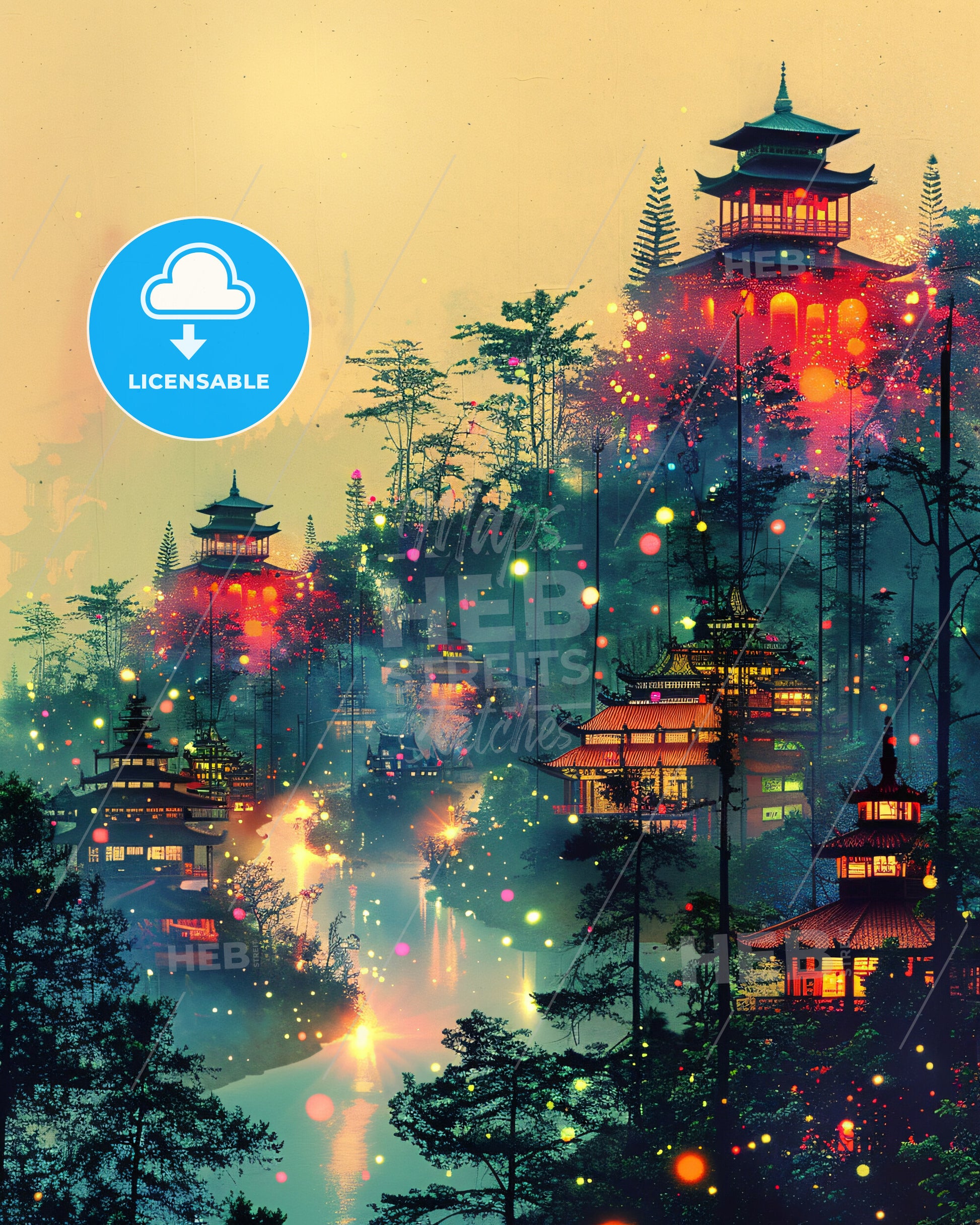 Perhentian Islands - Island of Sunsets and Dreams - A river running through a forest with buildings and trees