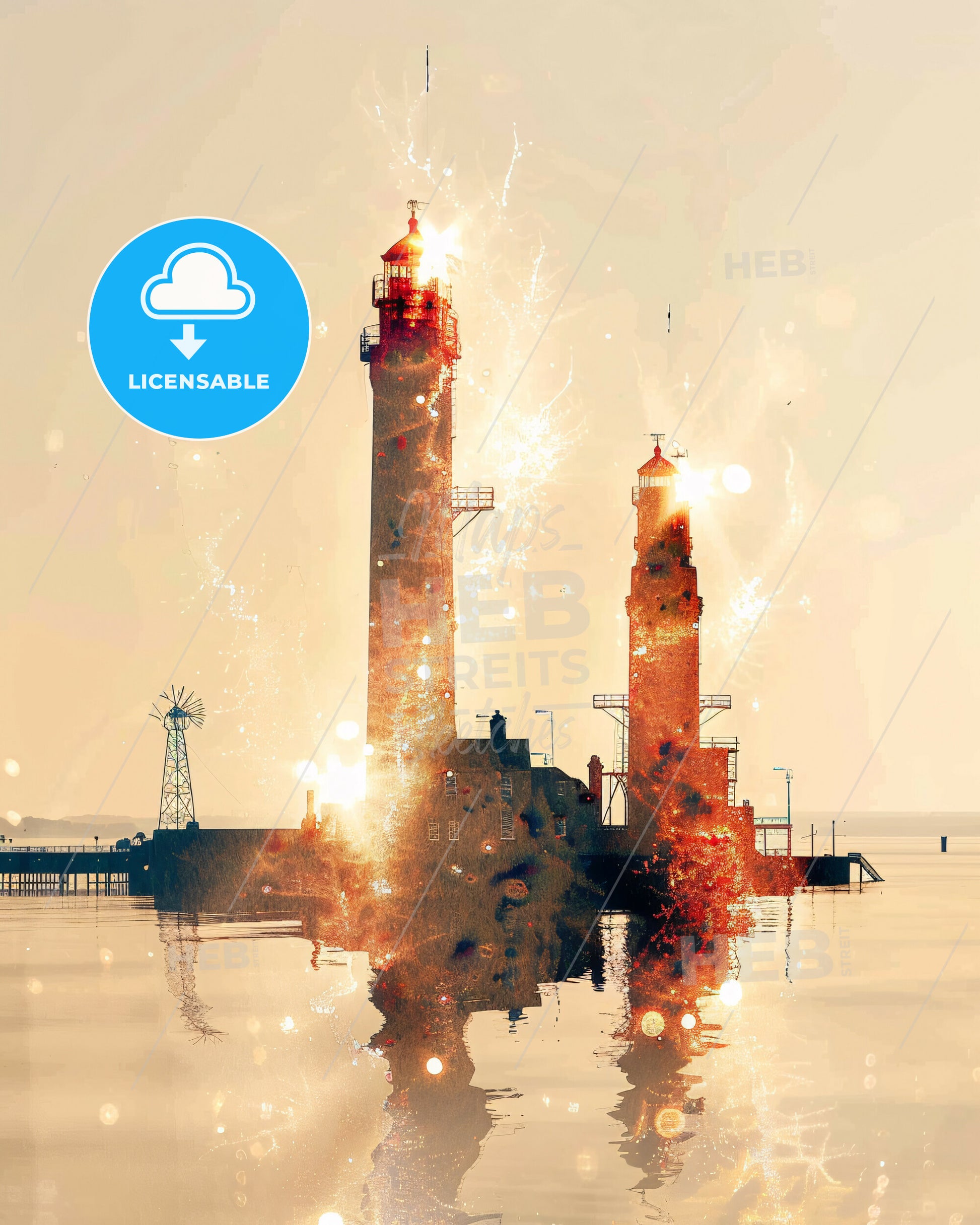 Isle of Sheppey: Shoreline Wonders, Starlit Skies - A lighthouses in the water