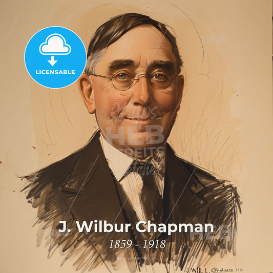 J. Wilbur Chapman, 1859 - 1918, American evangelist - A Portrait Of A Man Wearing Glasses Print Template