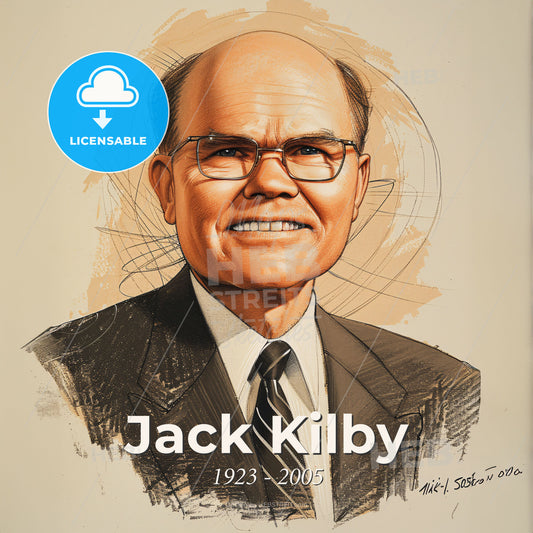 Jack Kilby, 1923 - 2005, American electrical engineer - A Man Wearing Glasses And A Suit Print Template