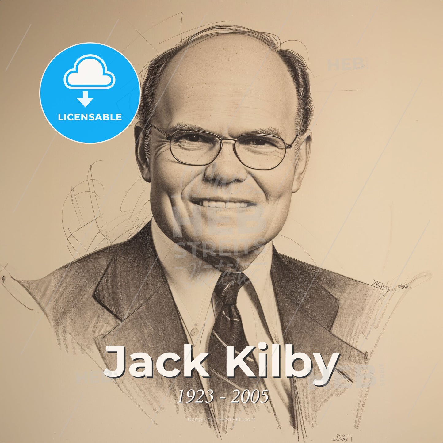Jack Kilby, 1923 - 2005, American electrical engineer - A Man Wearing Glasses And A Suit Print Template