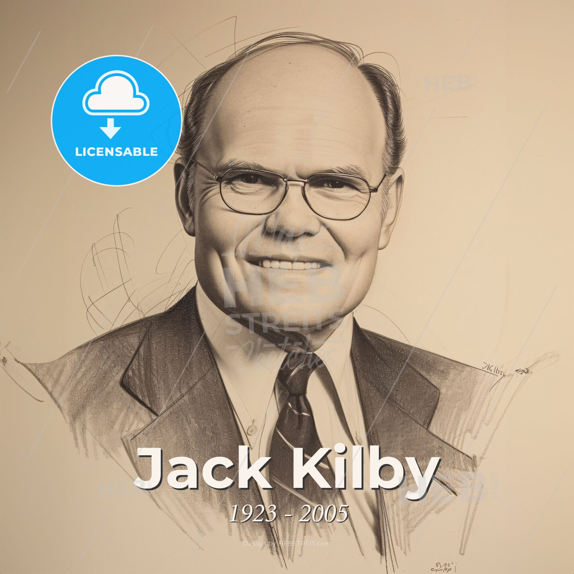 Jack Kilby, 1923 - 2005, American electrical engineer - A Man Wearing Glasses And A Suit Print Template