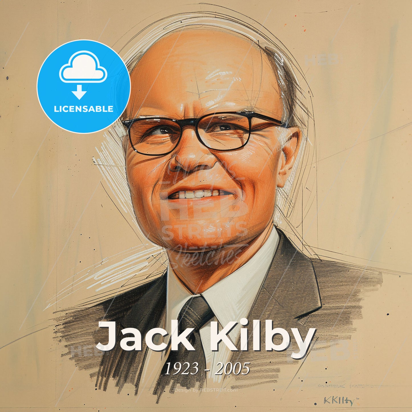Jack Kilby, 1923 - 2005, American electrical engineer - A Man Wearing Glasses And A Suit Print Template