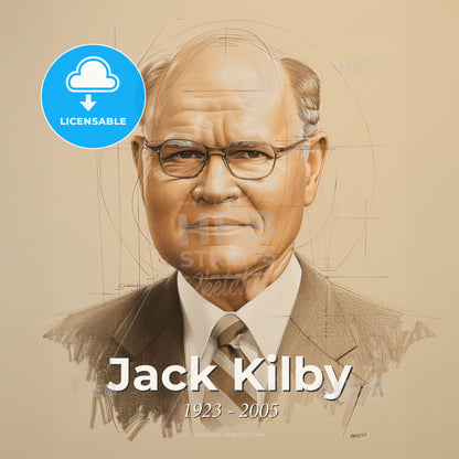 Jack Kilby, 1923 - 2005, American electrical engineer - A Man Wearing Glasses And A Suit Print Template