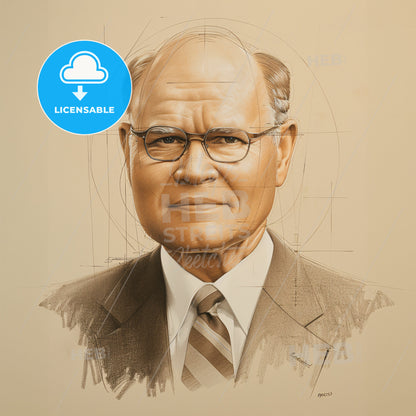 Jack Kilby, 1923 - 2005, American electrical engineer - A Man Wearing Glasses And A Suit