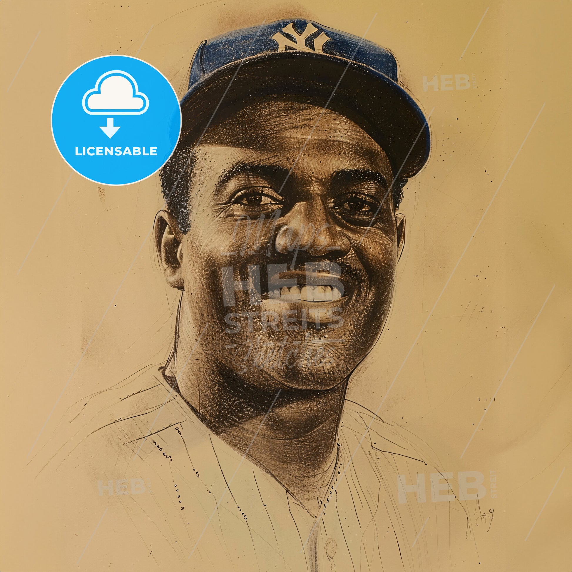 Jackie Robinson, 1919 - 1972, American baseball player - A Man Wearing A Baseball Cap