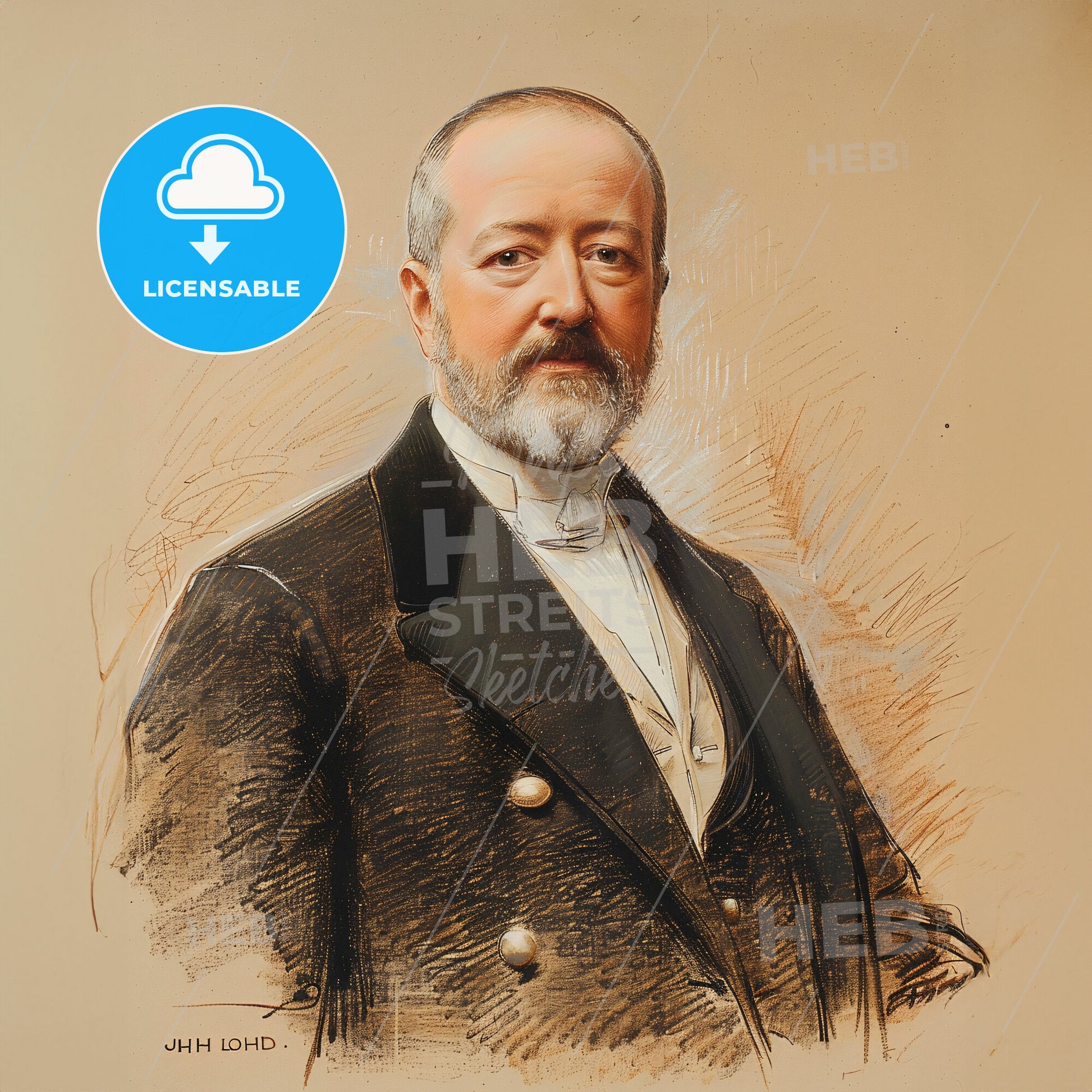 Jacob Schiff, 1847 - 1920, German-American banker - A Man In A Suit