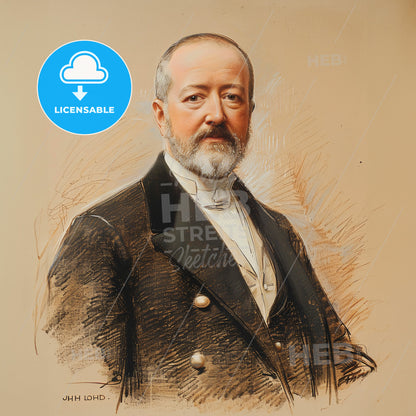 Jacob Schiff, 1847 - 1920, German-American banker - A Man In A Suit