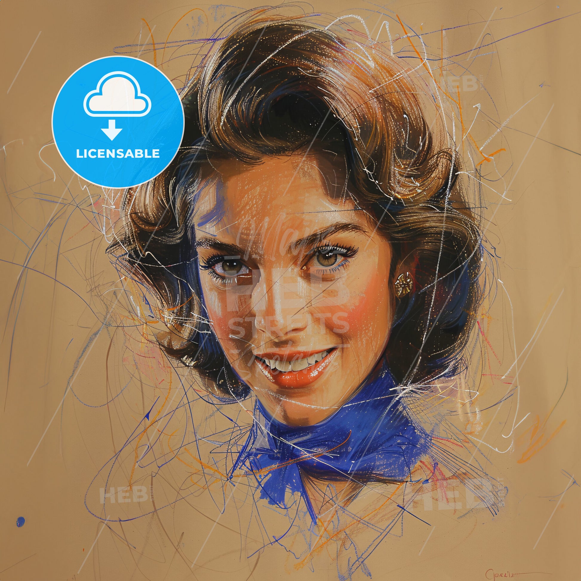 Jacqueline Kennedy Onassis, 1929 - 1994, American First Lady and socialite - A Painting Of A Woman