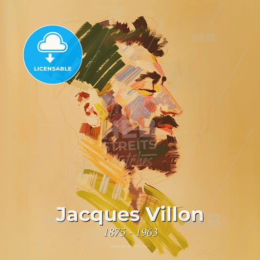 Jacques Villon, 1875 - 1963, French painter and printmaker - A Painting Of A Man With A Beard Print Template