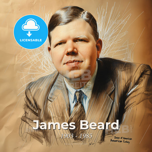 James Beard, 1903 - 1985, American chef - A Drawing Of A Man Print Template