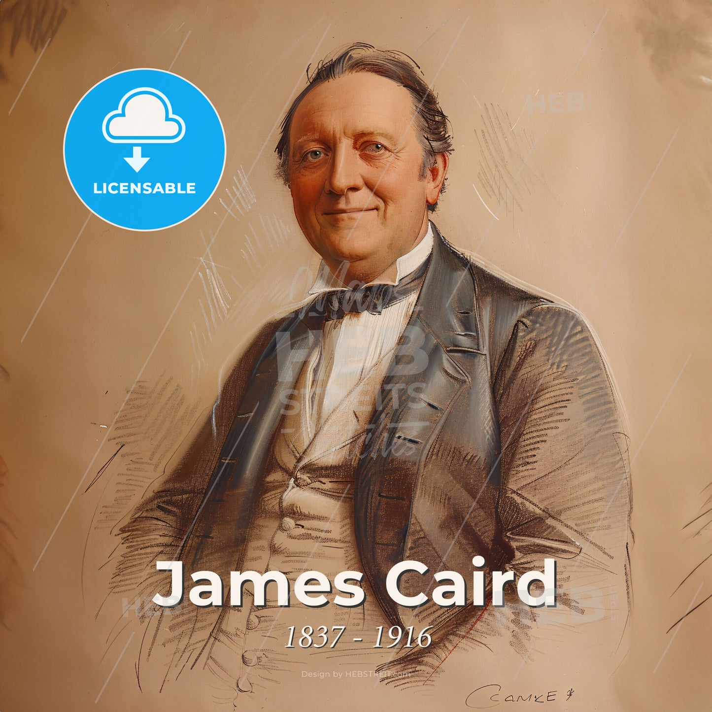 James Caird, 1837 - 1916, British philanthropist and navigator - A Man In A Suit Print Template