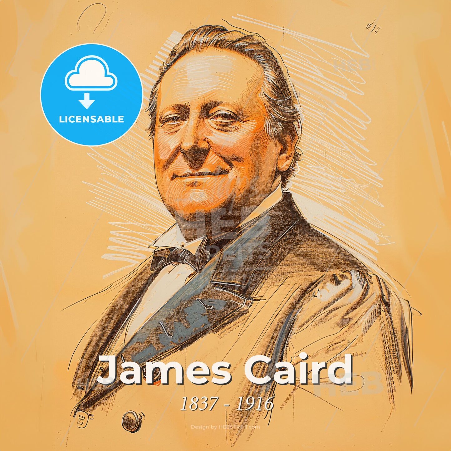 James Caird, 1837 - 1916, British philanthropist and navigator - A Portrait Of A Man Print Template