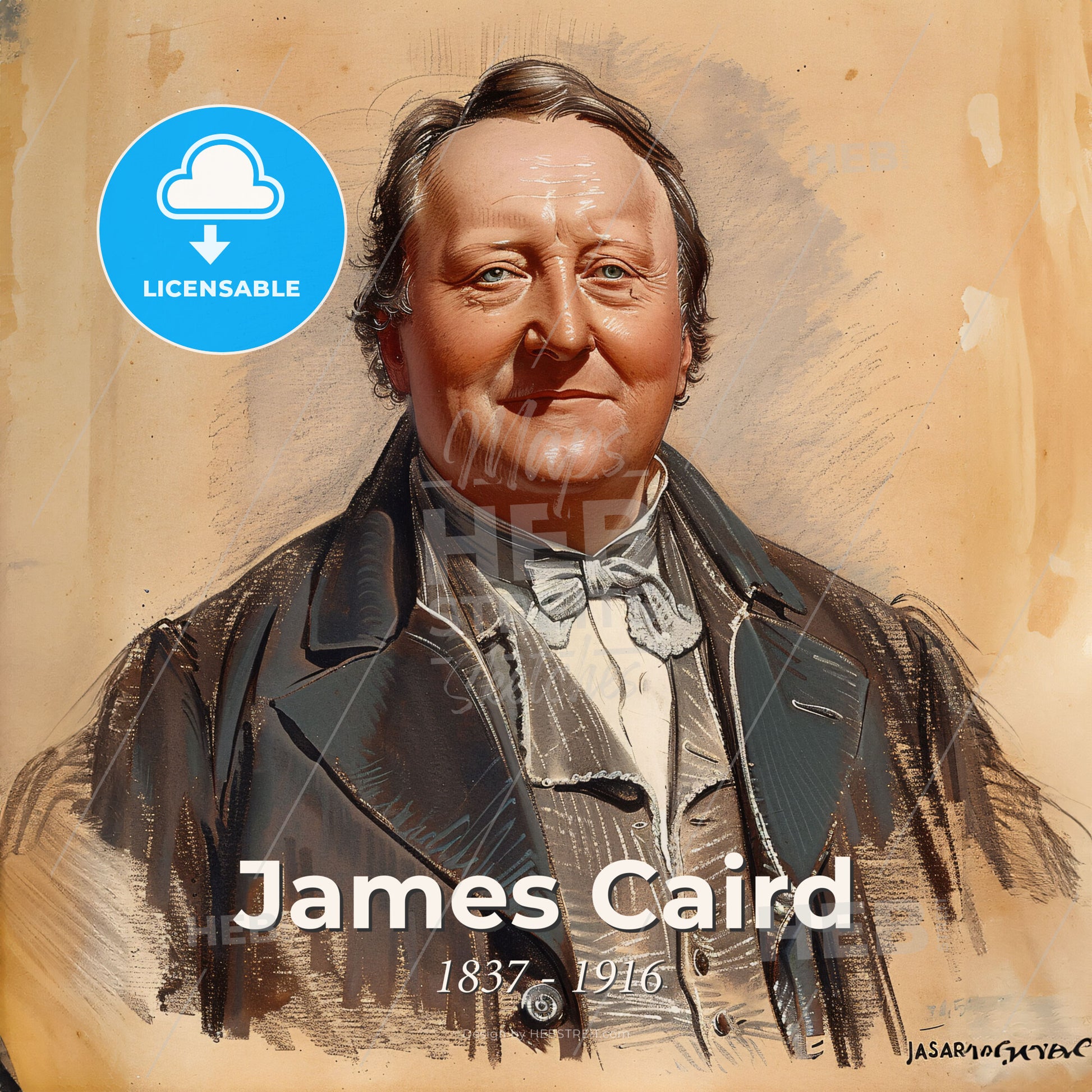 James Caird, 1837 - 1916, British philanthropist and navigator - A Man In A Suit Print Template