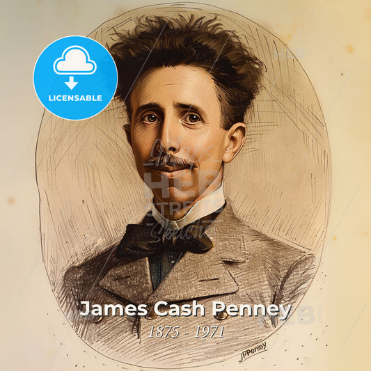 James Cash Penney, 1875 - 1971, American businessman - A Portrait Of A Man Print Template