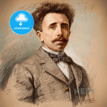 James Cash Penney, 1875 - 1971, American businessman - A Man With A Mustache And A Suit