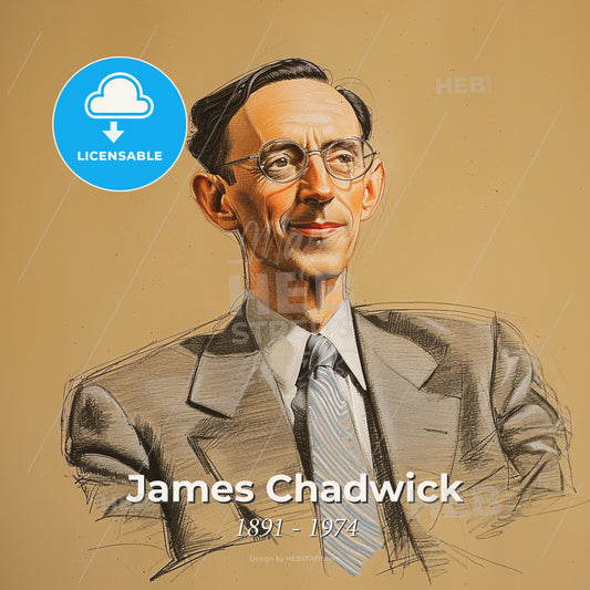 James Chadwick, 1891 - 1974, British physicist - A Man In A Suit And Tie Print Template