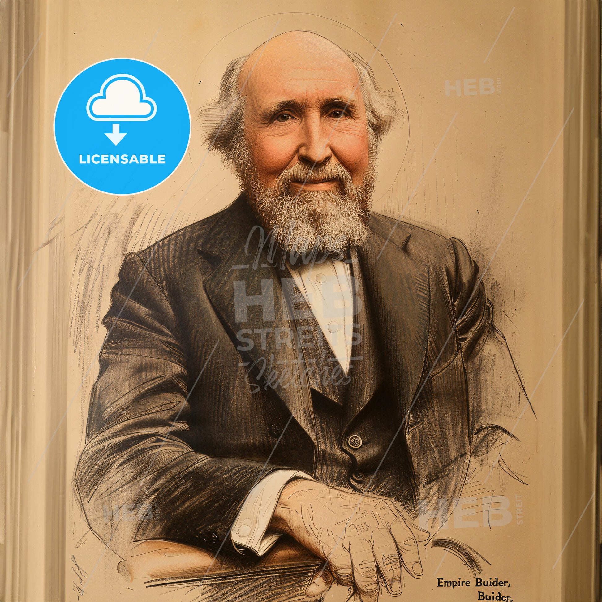 James J. Hill, 1838 - 1916, Canadian-American railway executive - A Portrait Of A Man