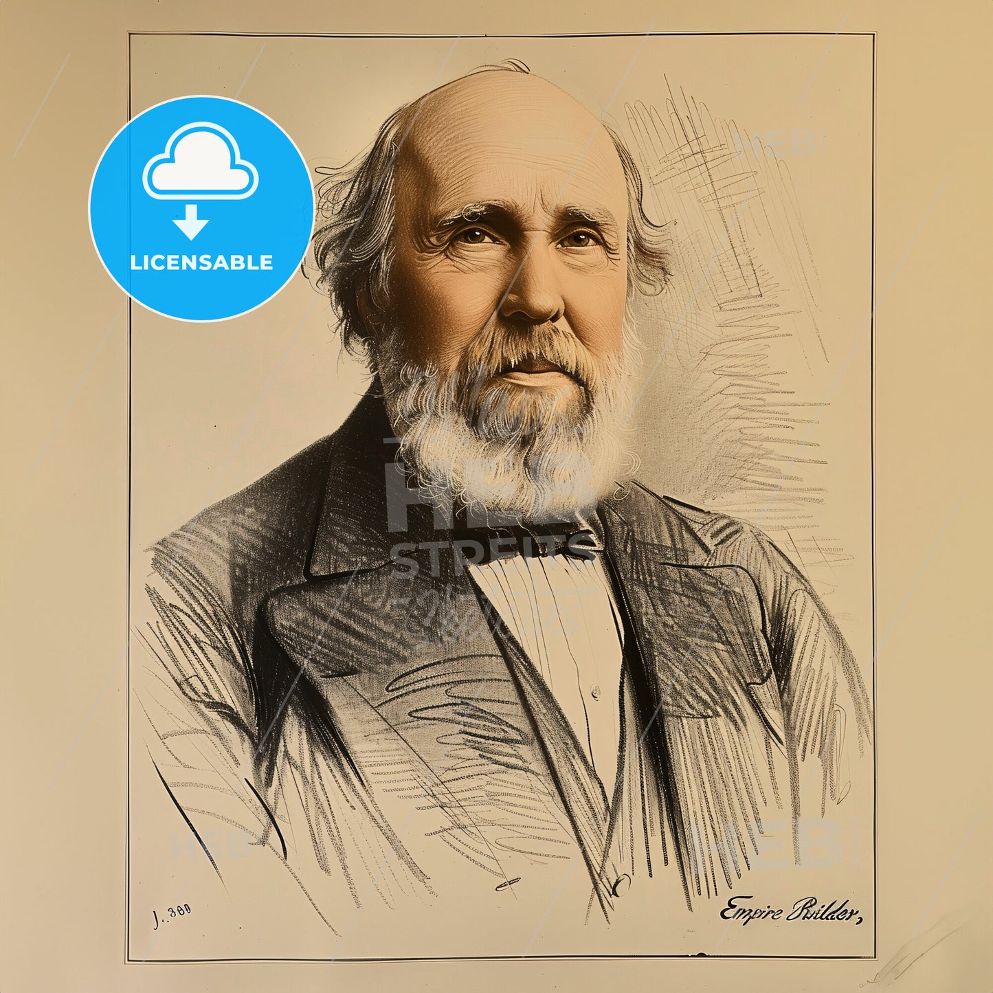 James J. Hill, 1838 - 1916, Canadian-American railway executive - A Portrait Of A Man