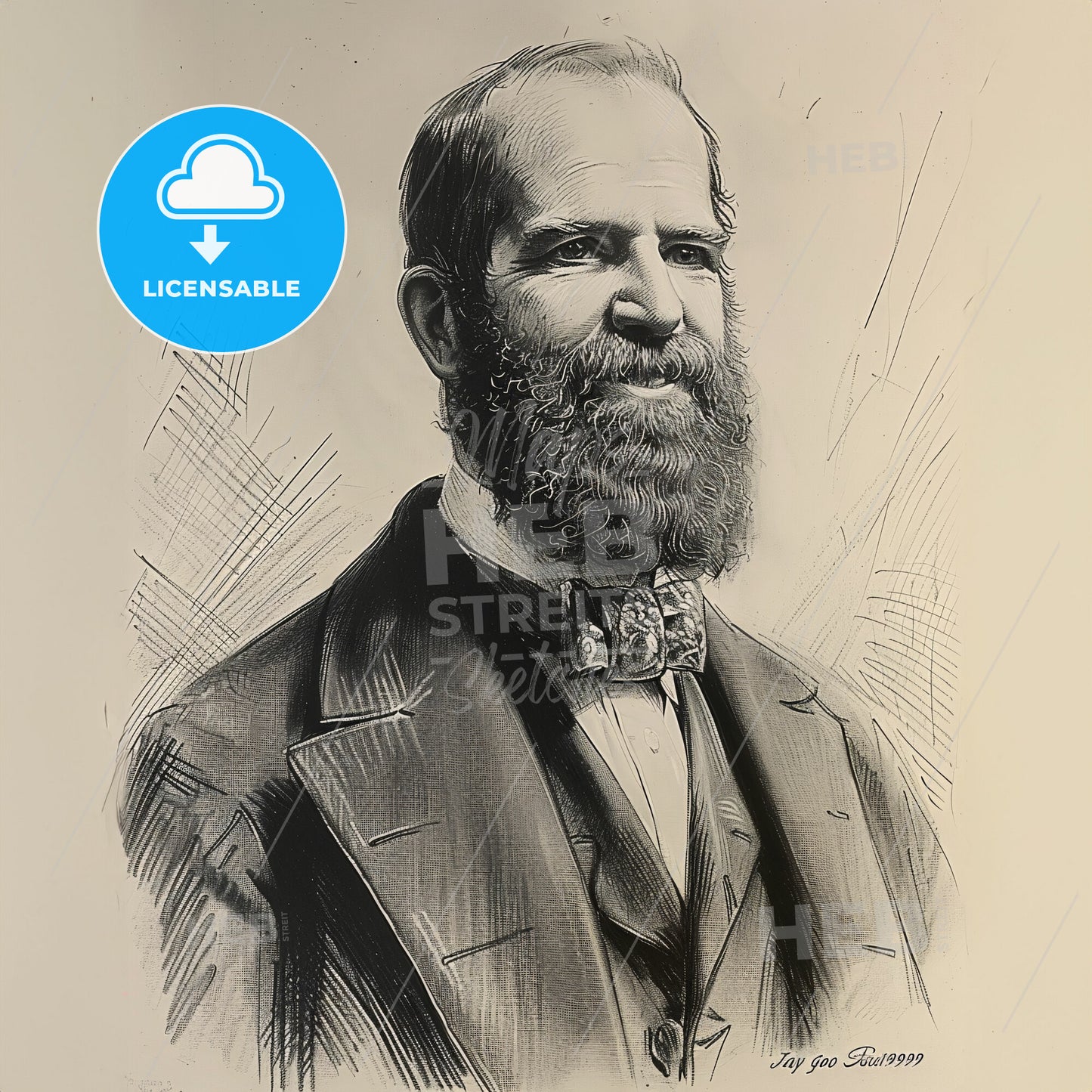 Jay Gould, 1836 - 1892, American financier - A Man With A Beard