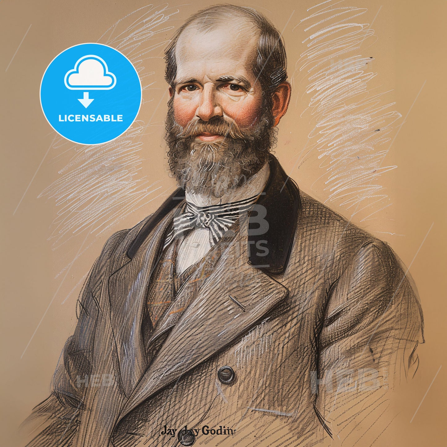Jay Gould, 1836 - 1892, American financier - A Man With A Beard