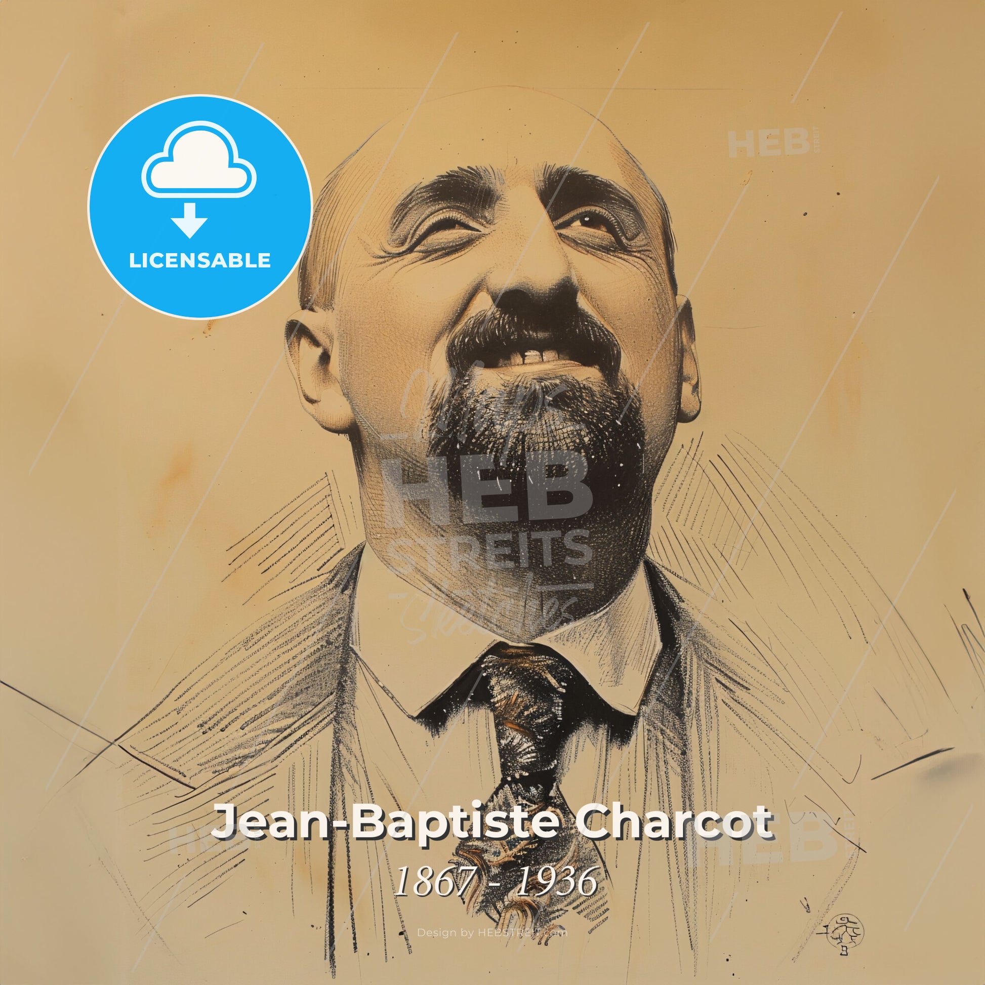 Jean-Baptiste Charcot, 1867 - 1936, French polar explorer and navigator - A Man With A Beard And Mustache Print Template