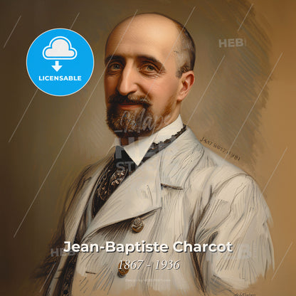 Jean-Baptiste Charcot, 1867 - 1936, French polar explorer and navigator - A Man In A White Coat Print Template