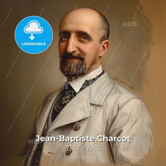 Jean-Baptiste Charcot, 1867 - 1936, French polar explorer and navigator - A Man In A White Coat Print Template