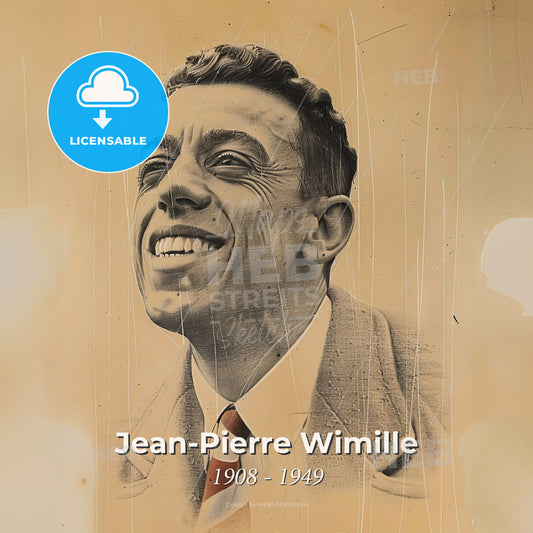 Jean-Pierre Wimille, 1908 - 1949, French racing driver - A Man Smiling With A Tie Print Template