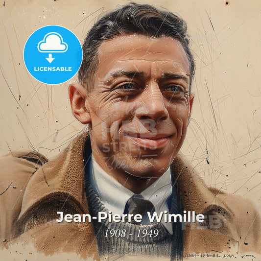 Jean-Pierre Wimille, 1908 - 1949, French racing driver - A Man Smiling For The Camera Print Template