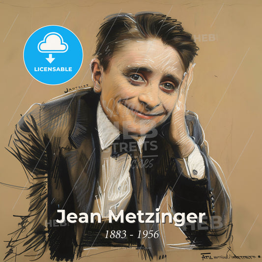 Jean Metzinger, 1883 - 1956, French painter and theorist - A Drawing Of A Man Smiling Print Template