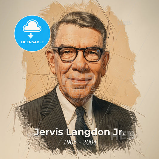 Jervis Langdon Jr., 1905 - 2004, American railway executive - A Man Wearing Glasses And A Suit Print Template