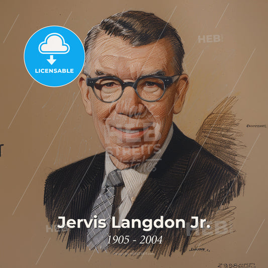 Jervis Langdon Jr., 1905 - 2004, American railway executive - A Man In A Suit And Tie Print Template