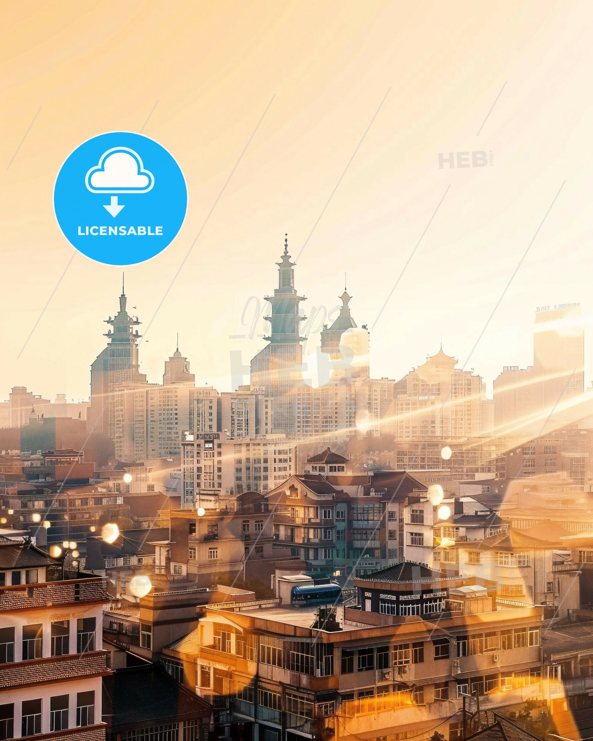 Jiaxing: Bright Skyline, Subtle Backlights - A city with many buildings