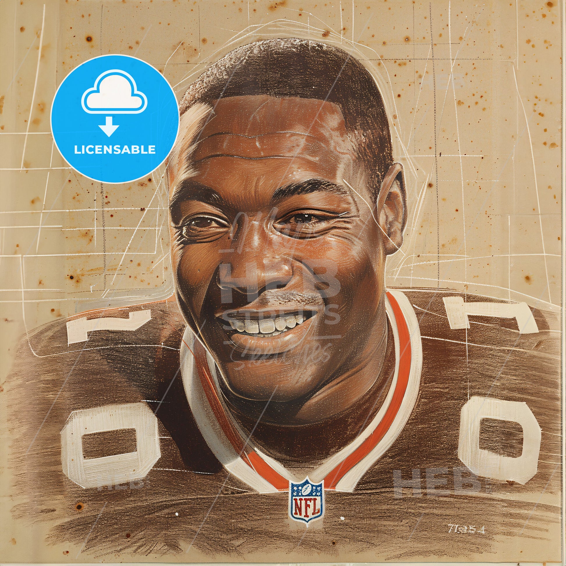Jim Brown, Born: 1936, American football player - A Portrait Of A Man