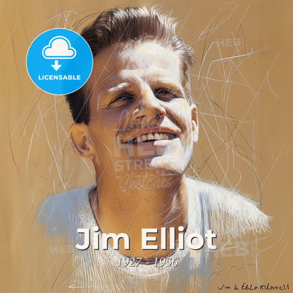 Jim Elliot, 1927 - 1956, American missionary - A Man Smiling With A White Shirt Print Template