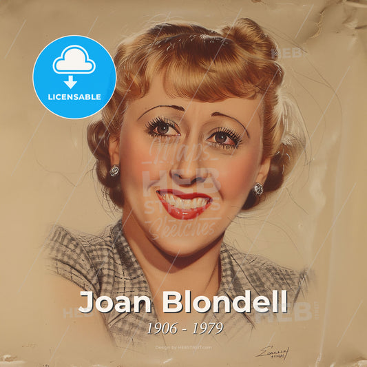 Joan Blondell, 1906 - 1979, American actress - A Close Up Of A Woman Print Template