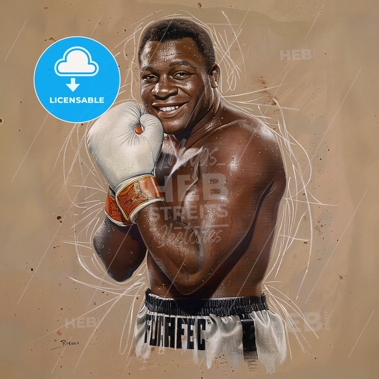 Joe Frazier, 1944 - 2011, American heavyweight boxer - A Man Wearing Boxing Gloves