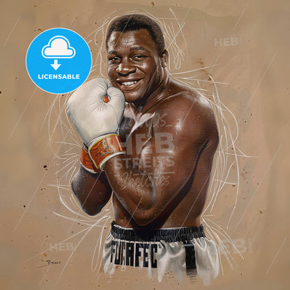 Joe Frazier, 1944 - 2011, American heavyweight boxer - A Man Wearing Boxing Gloves