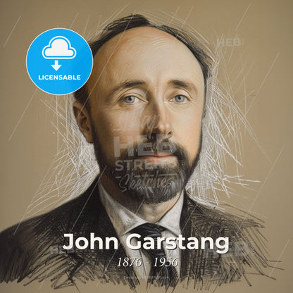 John Garstang, 1876 - 1956, British archaeologist - A Man With A Beard And Mustache Wearing A Suit And Tie Print Template