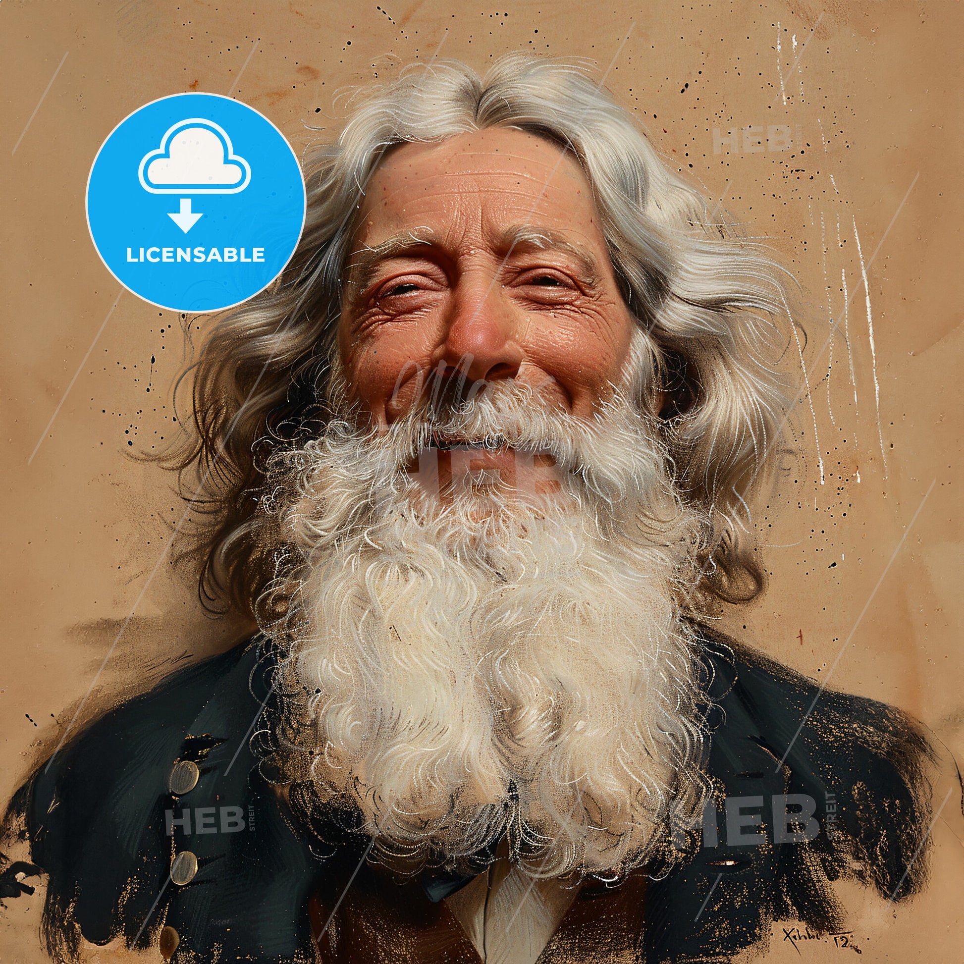 John Paton, 1824 - 1907, Scottish missionary - A Man With Long White Hair And A Beard