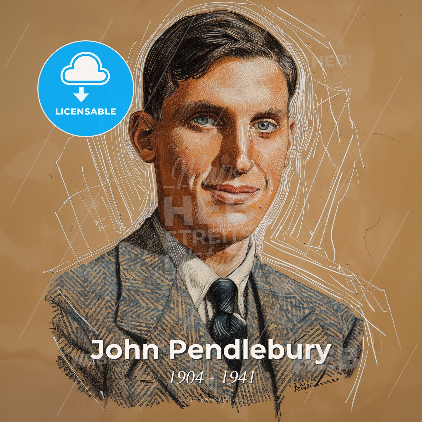 John Pendlebury, 1904 - 1941, British archaeologist - A Man In A Suit Print Template